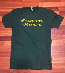 BRAND NEW Guerilla Golf Prospective Member T-Shirt (Medium) Green w/Yellow Text