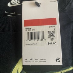 Nike Air Max 90 Ribcage Shirt Men L Loose Short Fit Skeleton Grunge Logo Punk