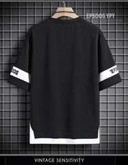 Hip Hop Oversize T-Shirt Loose Casual Men’s Streetwear Black White Short Sleeves