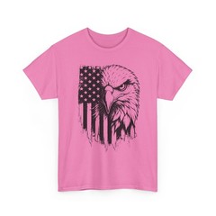Distressed US Flag American Bald Eagle Men’s T-Shirt Patriotic USA Graphic Tee