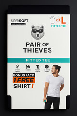 Pair of Thieves SuperSoft Crew Neck Undershirt 3-Pack – Black – Large