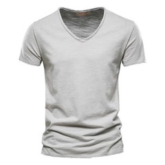 Camiseta Hombre Manga Corta Color Sólido Casual Verano Slim Fit Básica