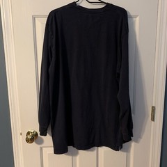 MENS DULUTH TRADING NAVY BLUE LONG SLEEVE TEE Sz. XL 100% COTTON MACHINE WASH