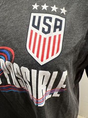 USA Soccer World Cup USWNT Graphic T-Shirt Man Sized Choice Always Possible NEW