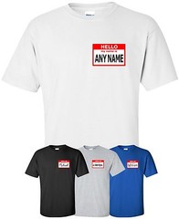 “Hello My Name Is” ANY NAME T-Shirt Size S-4XL your custom text nametag name tag