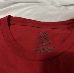 Buc-ee’s Men’s Red Christmas Graphic Print Crew Neck Short Sleeve Cotton Tee 2X