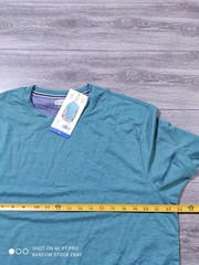 Lands End Shirt Adult Large Green 4-Way Stretch Classic Fit T-Shirt Tee Mens