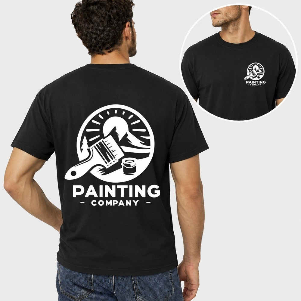 Mens Unisex Work T Shirt Custom Personalised Trade Logo Painter Plumber Mechanic