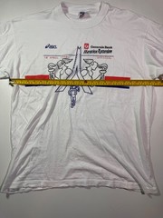 Vintage Asics Marathon Rotterdam 18th April 1999 White T-Shirt Mens Size Large