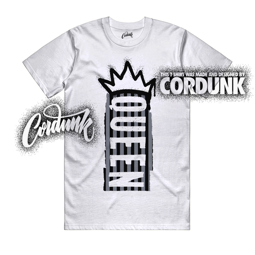 10 OG Steel White Black Light Steel Grey T Shirt Match Q1