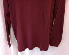 Ivy Crew Classics Mock Neck T-Shirt Men’s Long Sleeve Red Burgundy Size L