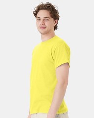 Hanes 5170 5XL EcoSmart Crewneck Short Sleeve Tee Pit to Pit 31″ Unisex Yellow