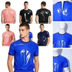 Mens Casual Sleeveless Tank Top Solid Color T-Shirt Vest Tee Tops Sauna Suit