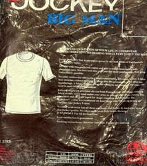 Vintage Jockey Big Man White V-Neck T-Shirt 2 Pack 1987 •Men’s XXXXL (4XL) -READ