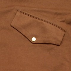 Cullni Men’s Brown Long Sleeve Shirt Size M Asymmetrical Hem Pocket Minimalist