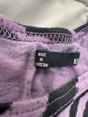 Men’s KR3W Skater Psychedelic Black & Purple Tank Top Size XL Grunge