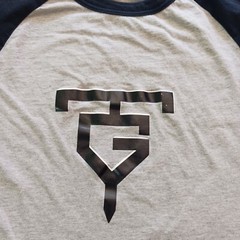 Sport-Tek 3/4 Sleeve Men’s Gray & Blue Cotton Reglan T-Shirt Size XS RN#90836
