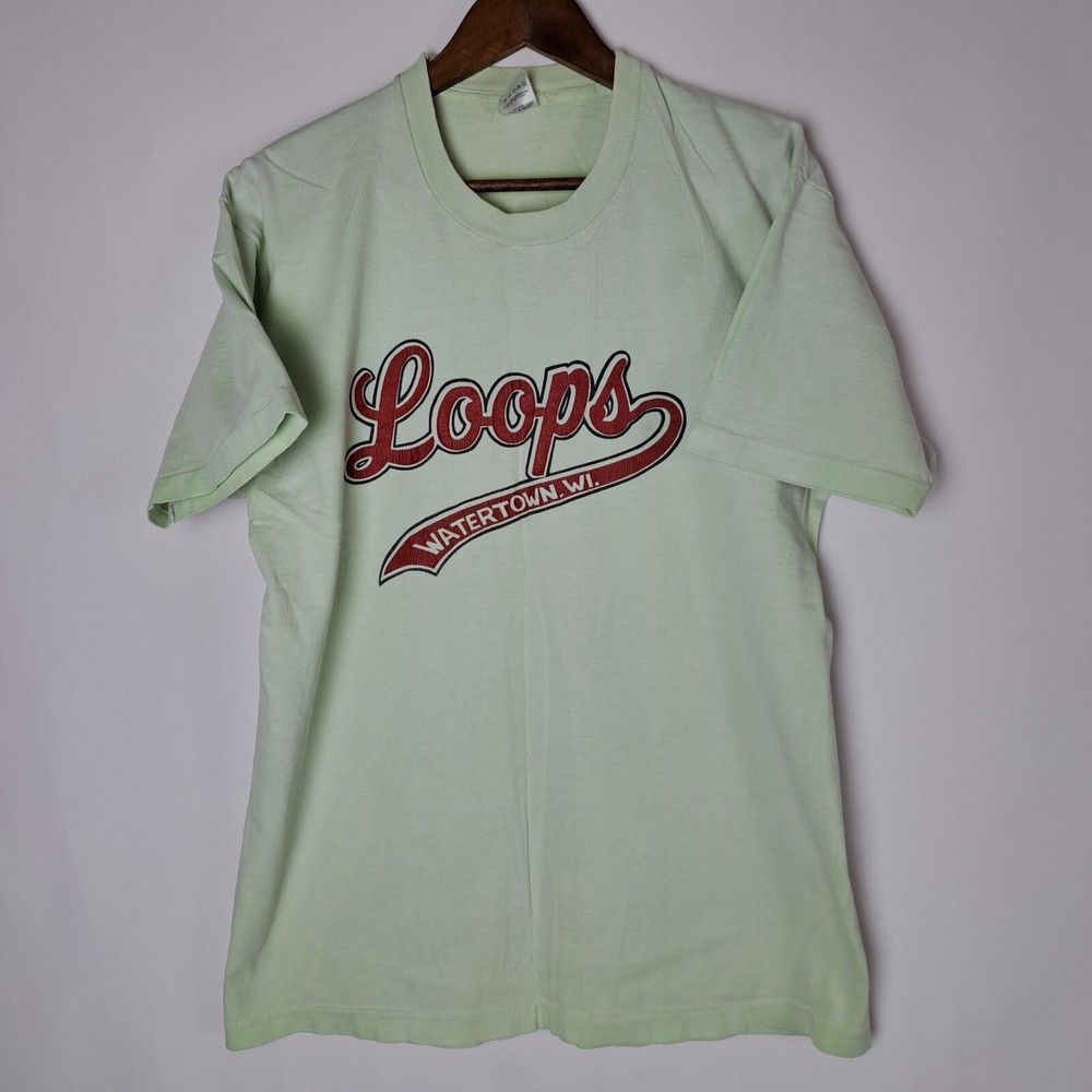 Vintage Loops WATERTOWN, WI T-Shirt Mens XL Fruit Of The Loom Single Stitch S/S