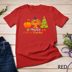 Holiday Happy HallowThanksMas Christmas Halloween Family Unisex T-shirt