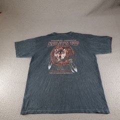 Daytona Bike Week Shirt Mens Large Gray Y2K Wolf Feathers Motorcycle Biker