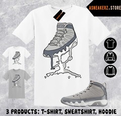 Shirt To Match AJ 9 Cool Grey Sneaker Matching Tee Drip Dripping 9s T-Shirt