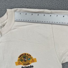Vintage Gildan L Ivory White T Shirt Smokin Ass Cigars Orlando Fine Leaf Tobacco