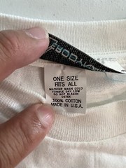 VTG Aerodynamics Dance Single Stitch Art Tee Drawstring Shirt White One Size