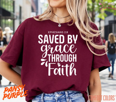 Unisex Saved By Grace Throu T-Shirt, Men T shirt,Women T shirt Gift ReligionTop