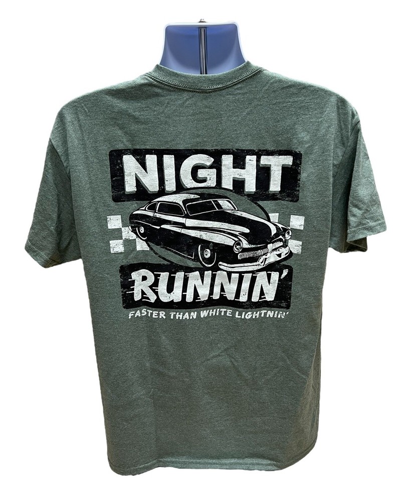 Moonshine Night Runnin Faster Than White Lightnin Nascar Green T-Shirt