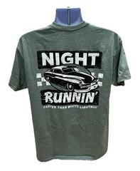 Moonshine Night Runnin Faster Than White Lightnin Nascar Green T-Shirt