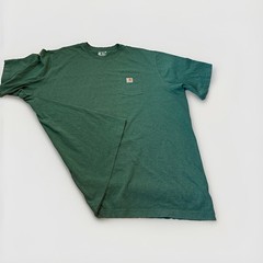 Carhartt Loose Fit Short Sleeve Shirt 5XL Big & Tall Green Chest Pocket Logo