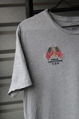 Men’s Polo Ralph Lauren USA Cross Flags Gray T Shirt Size XL