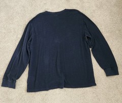Goodthreads Henley Pullover Shirt Men’s XXLT Blue Long Sleeve Thermal Cotton