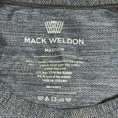 Mack Weldon Mens Medium Long Sleeve Crew Neck Shirt Heather Grey Performance