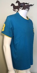 USPA US POLO Blue Yellow Crew Neck Short Sleeve T-Shirt Men’s Large L