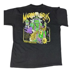 Vintage Mardi Gras T-Shirt Single Stitch Men’s XL Double Sided 90’s Sof Tee Tag