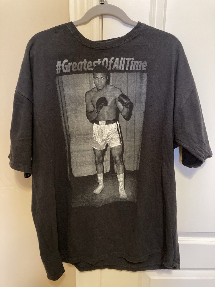 Muhammad Ali Greatest Of All Time Graphic T Shirt Black XXL 2XL Boxing