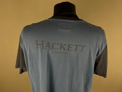 Hackett London T Shirt Men 3XL Heritage Multi Tee Colorblock Crest Red Blue