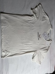 New shirt with label with print on the back