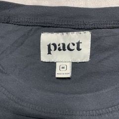 Pact Pocket T Shirt Mens M Black Organic Cotton Linen Thin Sustainable