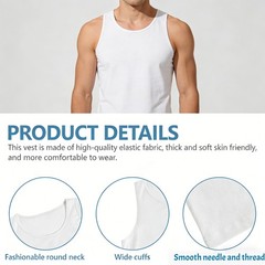 Soft 100% Cotton Men’s Tank Top – Custom Print Your Logo or Text – Personalized