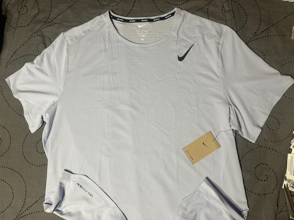 NIKE AEROSWIFT RUNNING #057 GHOST & BLACK DRI-FIT ADV SHIRT SIZE 2XL MEN $90.00