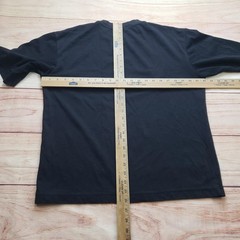 Uniqlo U Shirt Mens Medium Black AIRism Cotton Polyester Relaxed Basic Tee