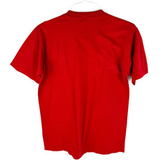 Vintage Blank T Shirt 1990s JERZEES Blank Red Cotton Polyester Blend Adult LARGE