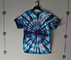 Bull Eye Tie Dye Mens T-Shirt Blank Tye Dyed Tee Spiral New