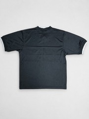 Nike Vintage Short Sleeve Y2K V-Neck T-Shirt Black White Large Swoosh Medium