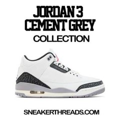 Shirt To Match Jordan 3 Cement Grey AJ3 – Sneaker Threads Box Sneaker Tee