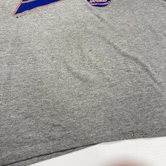 Vtg 2000 Russell Athletic MLB NY Mets Mens Shirt 2XL Gray Spellout Logo Sports
