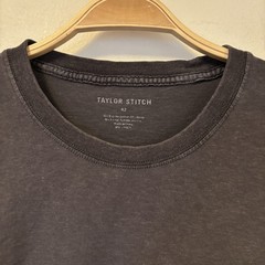 Taylor Stitch T-Shirt Organic Cotton Hemp Crew Neck 42 Gray Light Weight XL DESC