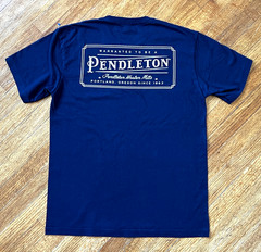 Pendleton Woolen Mills T Shirt Men M Medium Black Box Logo Cotton Short Sleeve